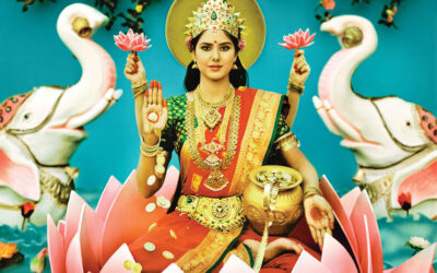 Maa Laxmi, From the Darshan Series, 2011, Manjari Sharma (b. Mumbai, India, lives and works in California), Archival inkjet print in brass-embossed frame, Collection of the Birmingham Museum of Art; Museum purchase, 2020.48.2a-b, Photography credit: Manjari Sharma, © Manjari Sharma.